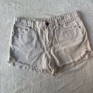 Free People Light Gray Jean Shorts